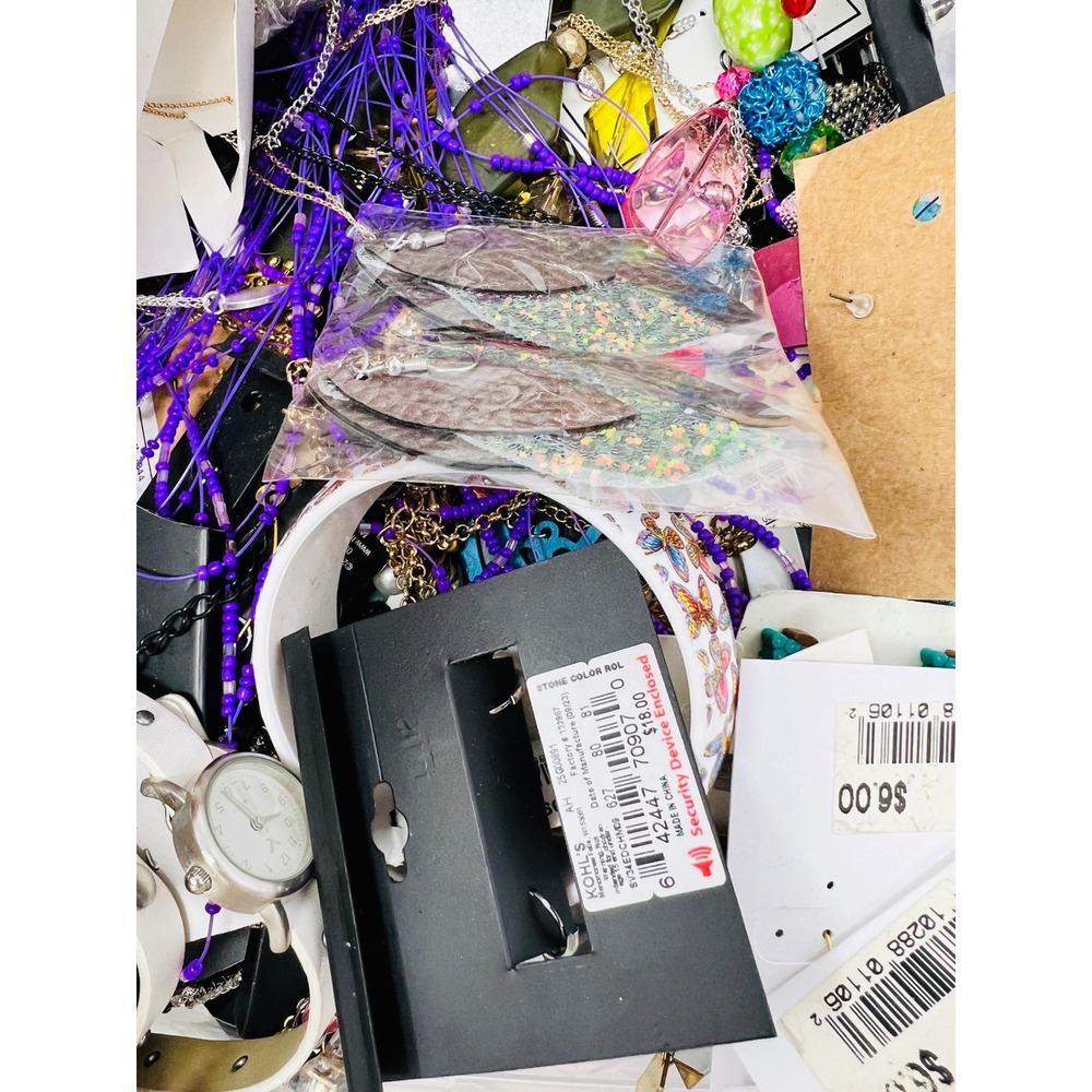 Mystery Jewelry Assorted New Necklace, Bracelet, Earring Lot of 3Lbs Wearable - Picture 9 of 16